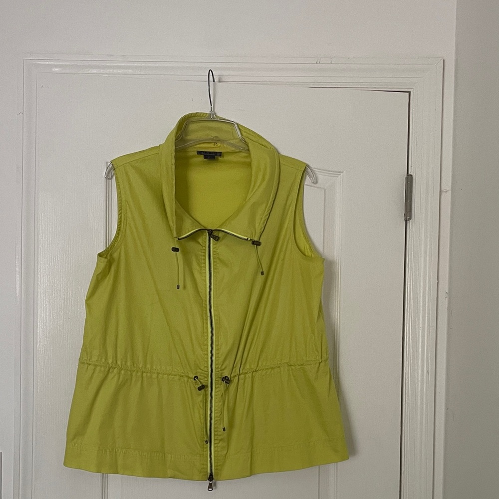 Premise Bright Lime Drawstring Hem Sleeveless Vest